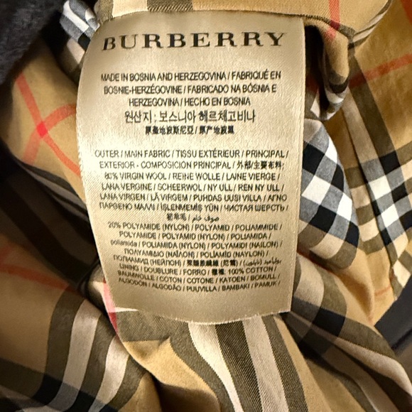 Burberry Grey Wool Coat - Picture 9 of 10